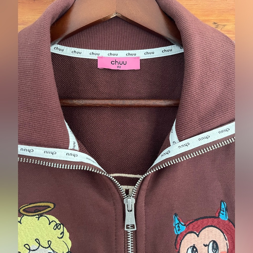 Chuu Baby Zip Up Cardigan Angel/Devil NWOT - Picture 4 of 6